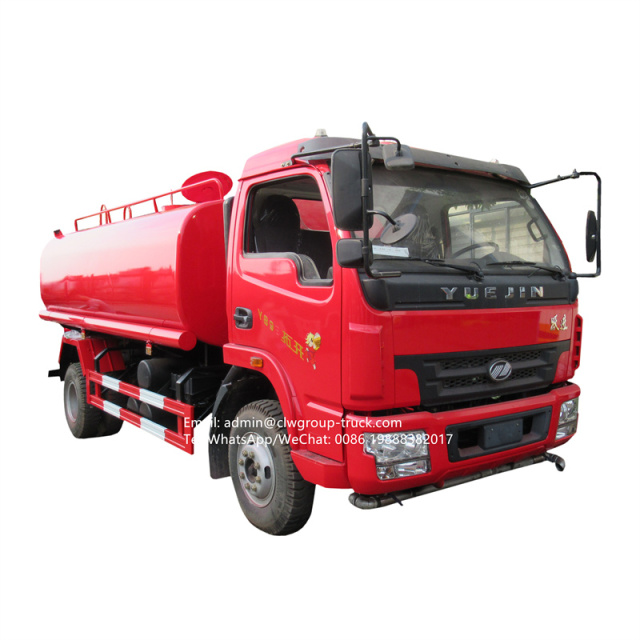 Yuejin 4x2 8000l mobile street wash water tank road sprayer truck