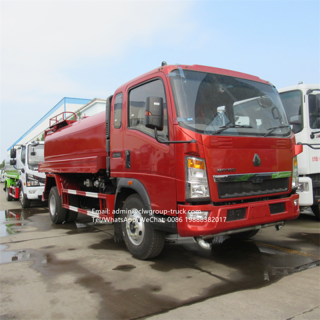 sinotruk howo 6m3 8m3 street water spraying truck