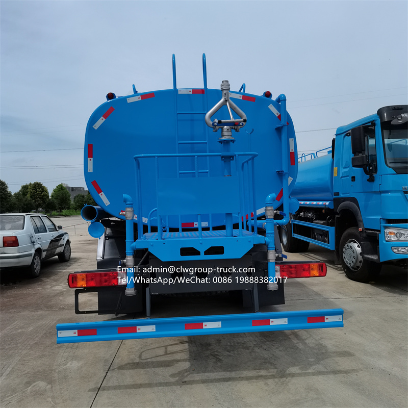 Sinotruk howo 20 cubic meters 10 wheeler water tanker truck dimensions