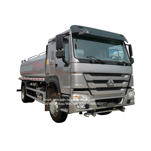Sinotruk howo 4000 gallon stainless steel water tank cistern truck