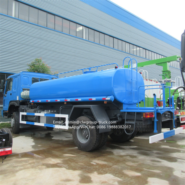 Sinotruk howo 10cbm capacity water bowser truck for sale