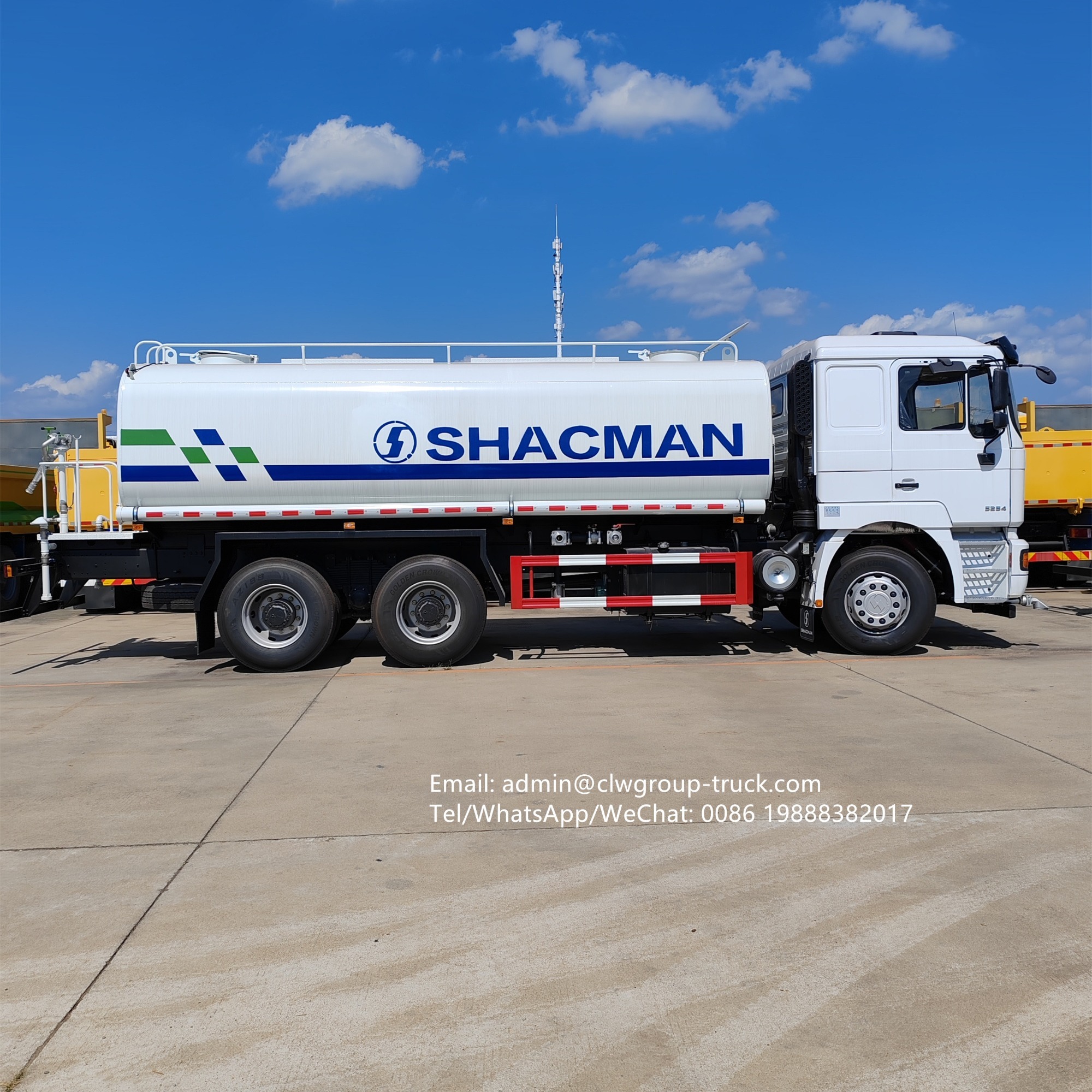 Shacman 6X4 20,000L 25000l road water sprinkler 20tons water tank truck with pump