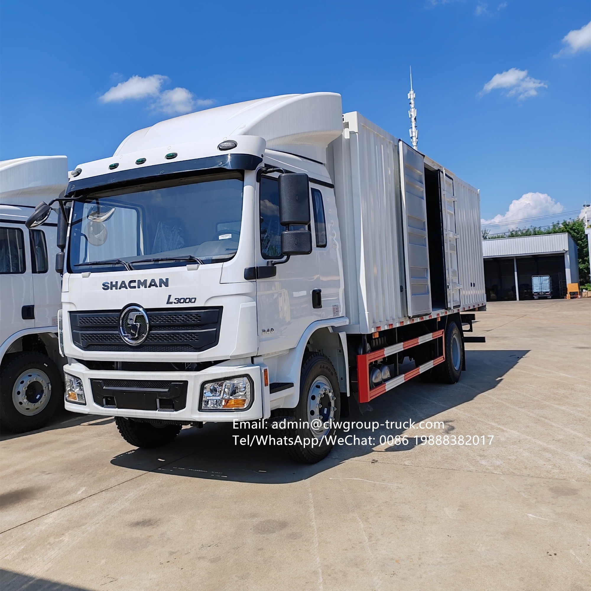 Shacman 15tons 6 wheeler close box truck delivery van cargo van truck