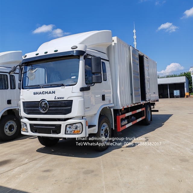Shacman 15tons 6 wheeler close box truck delivery van cargo van truck