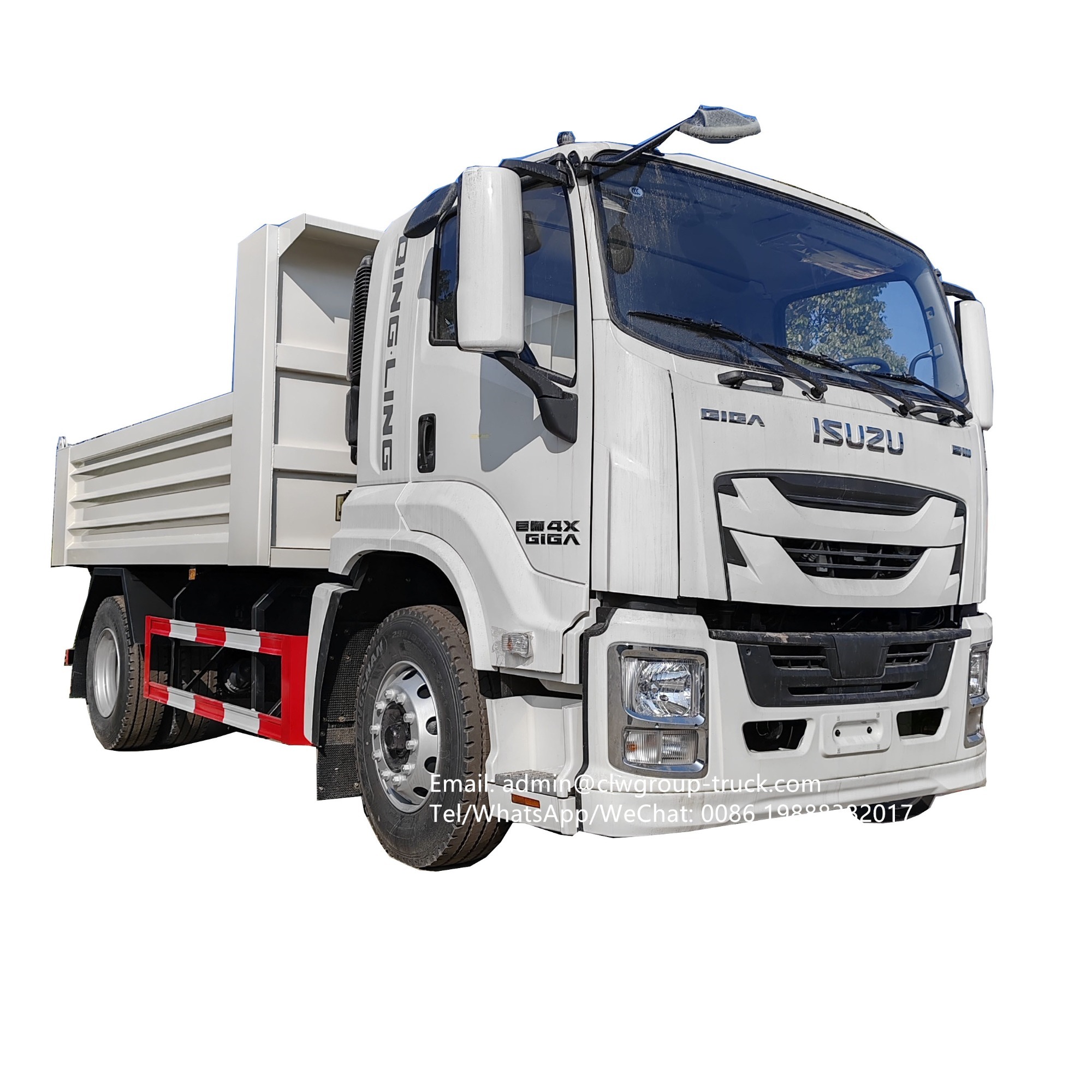 Isuzu 4x2 6 wheel dump truck tipper lorry volume capacity 15tons