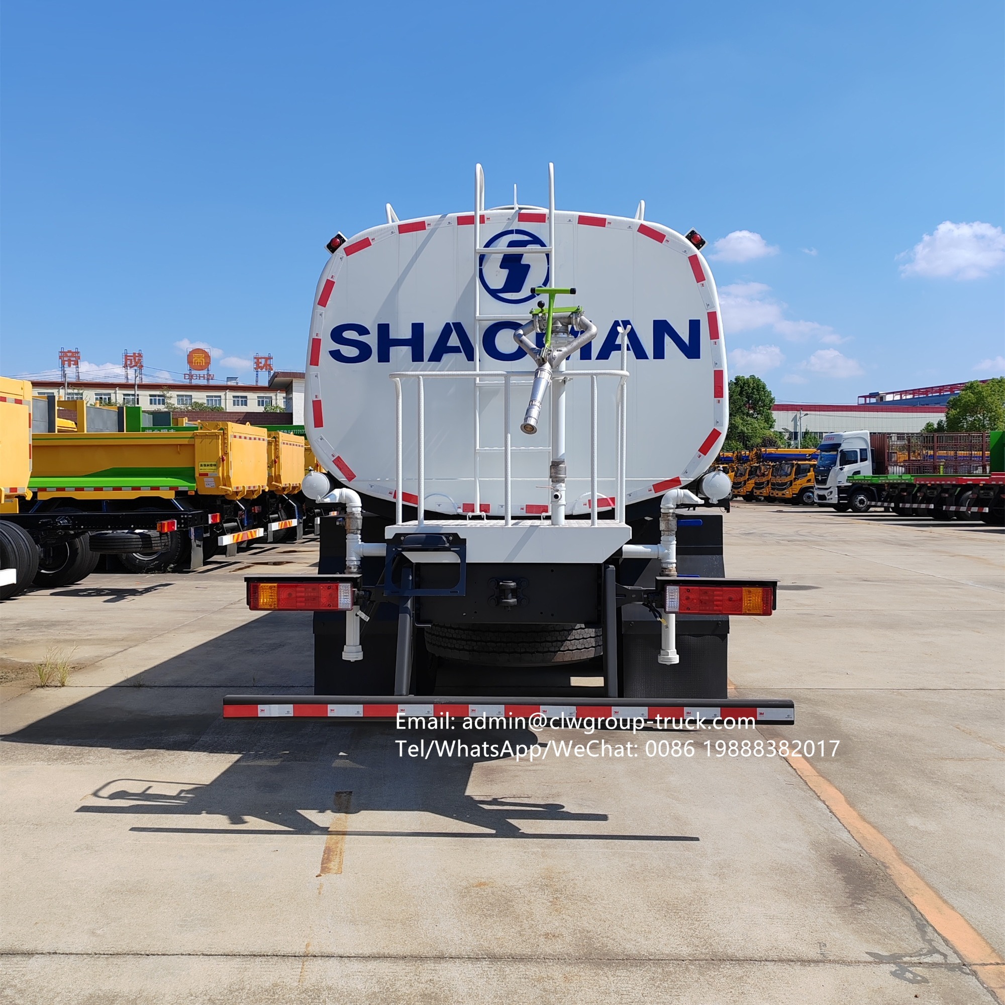 Shacman 6X4 20,000L 25000l road water sprinkler 20tons water tank truck with pump