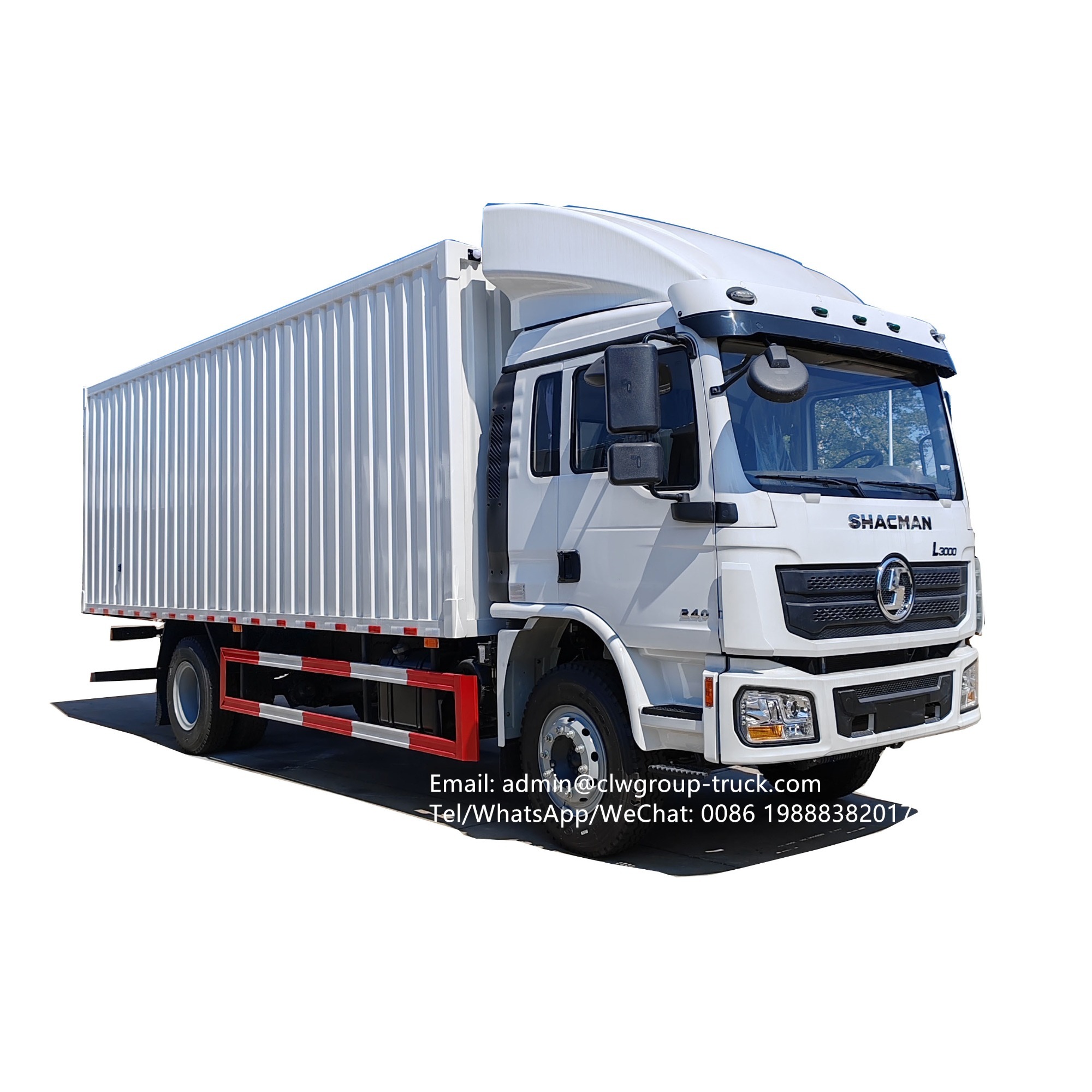 Shacman 15tons 6 wheeler close box truck delivery van cargo van truck