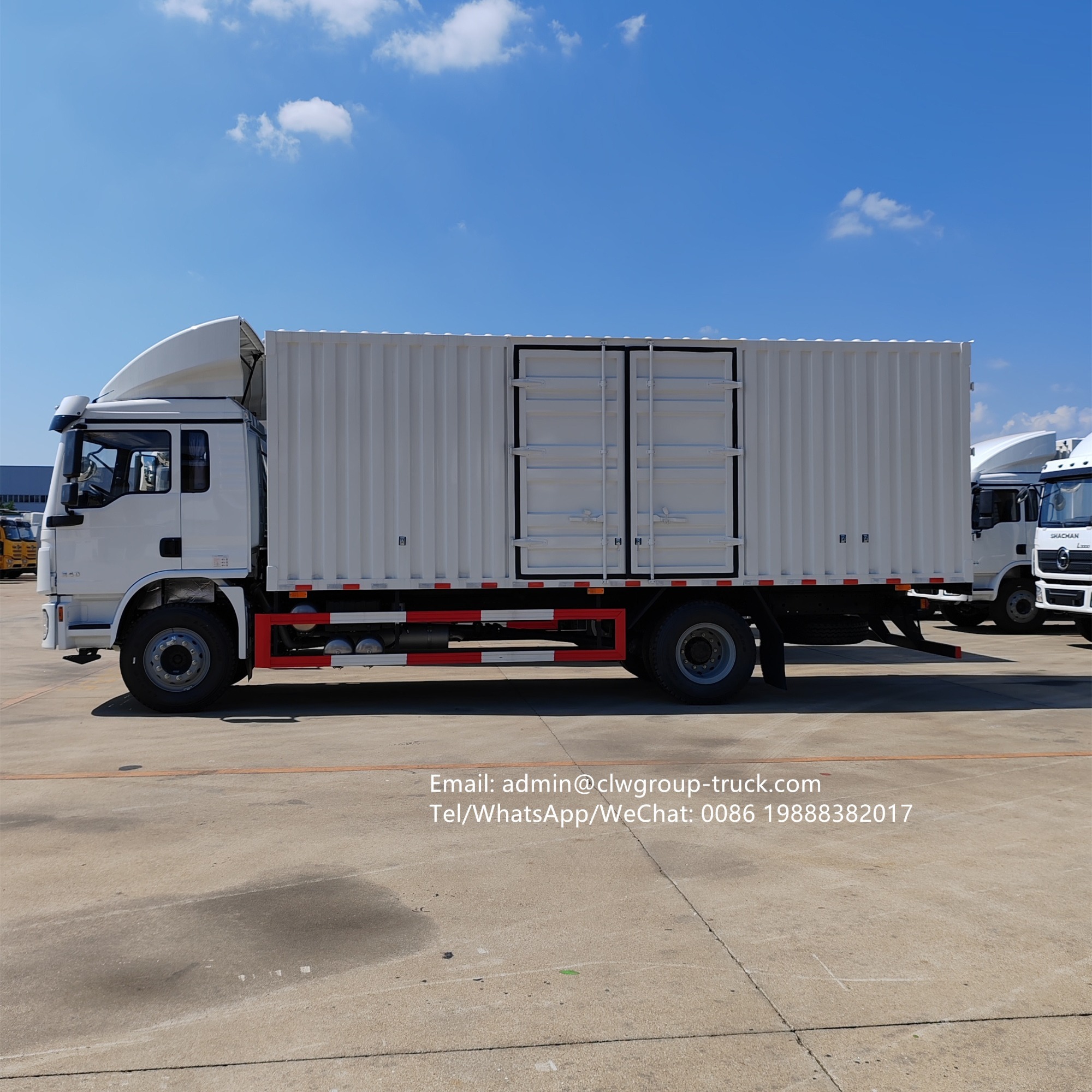 Shacman 15tons 6 wheeler close box truck delivery van cargo van truck