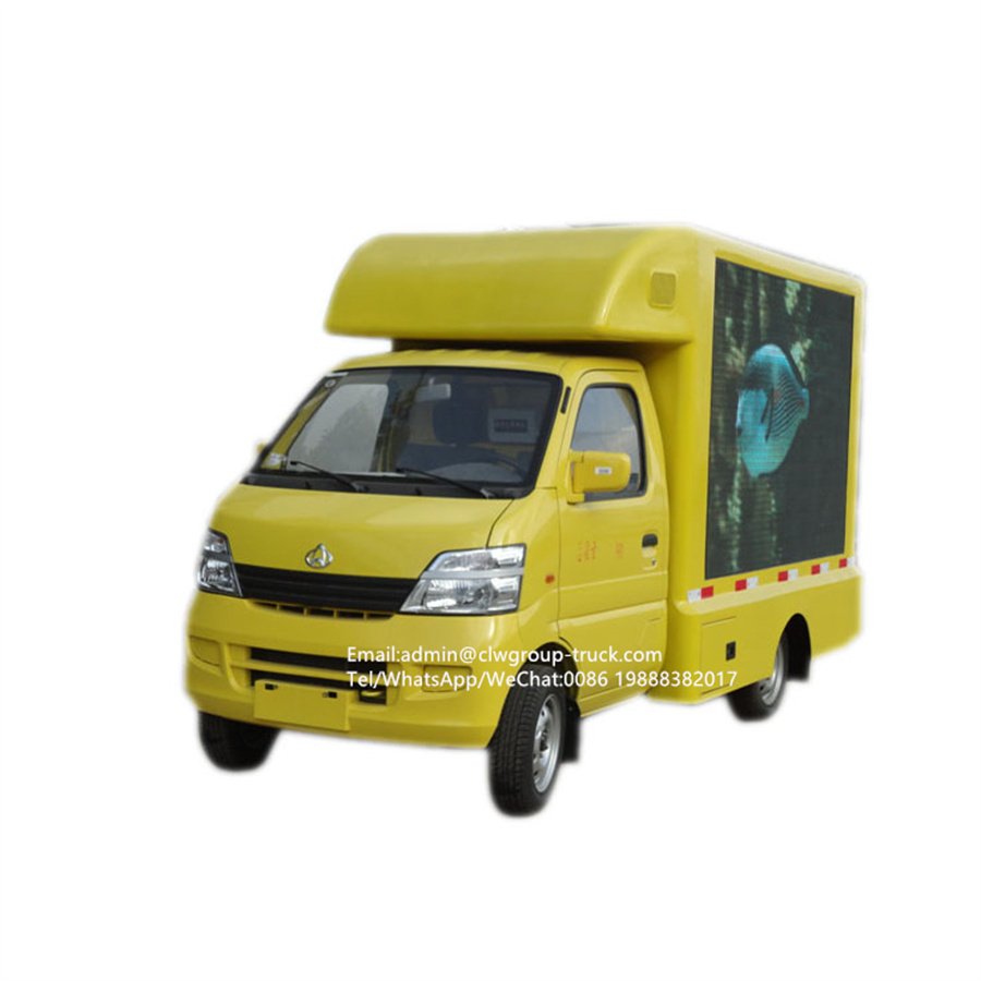 Chang an gasoline advertising video led mini car,Chengli Special Automobile Co.,Ltd,Chang an 3 sides p5 screen digital advertising truck mini car