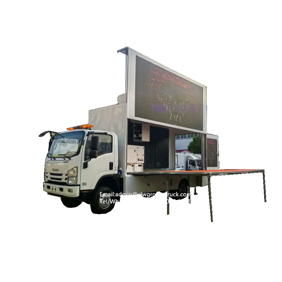 Isuzu new led promotional video event mobile truck,Chengli Special Automobile Co.,Ltd,Isuzu display digital video advertising vehicle and display truck