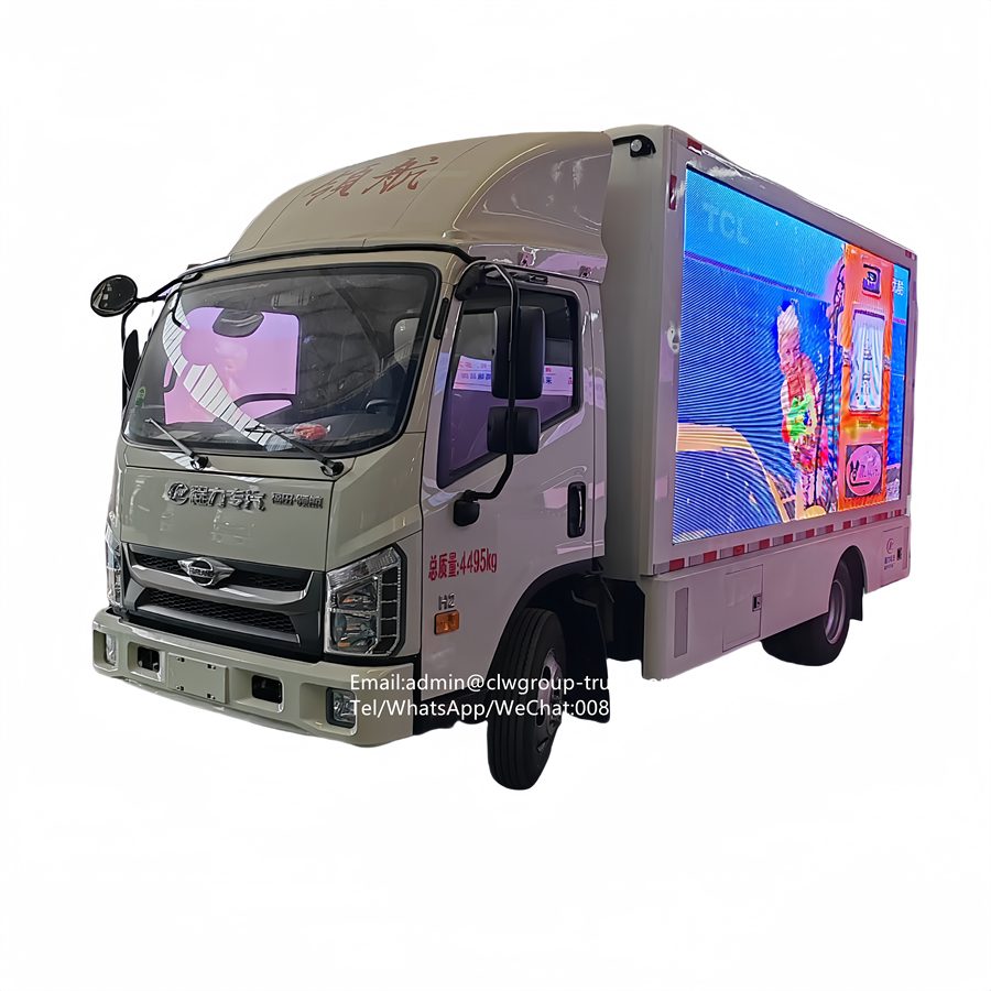 Foton mobile advertising van truck mounted led,Chengli Special Automobile Co.,Ltd,Foton 3 sides p6 screen scrolling broadcast led billboard van