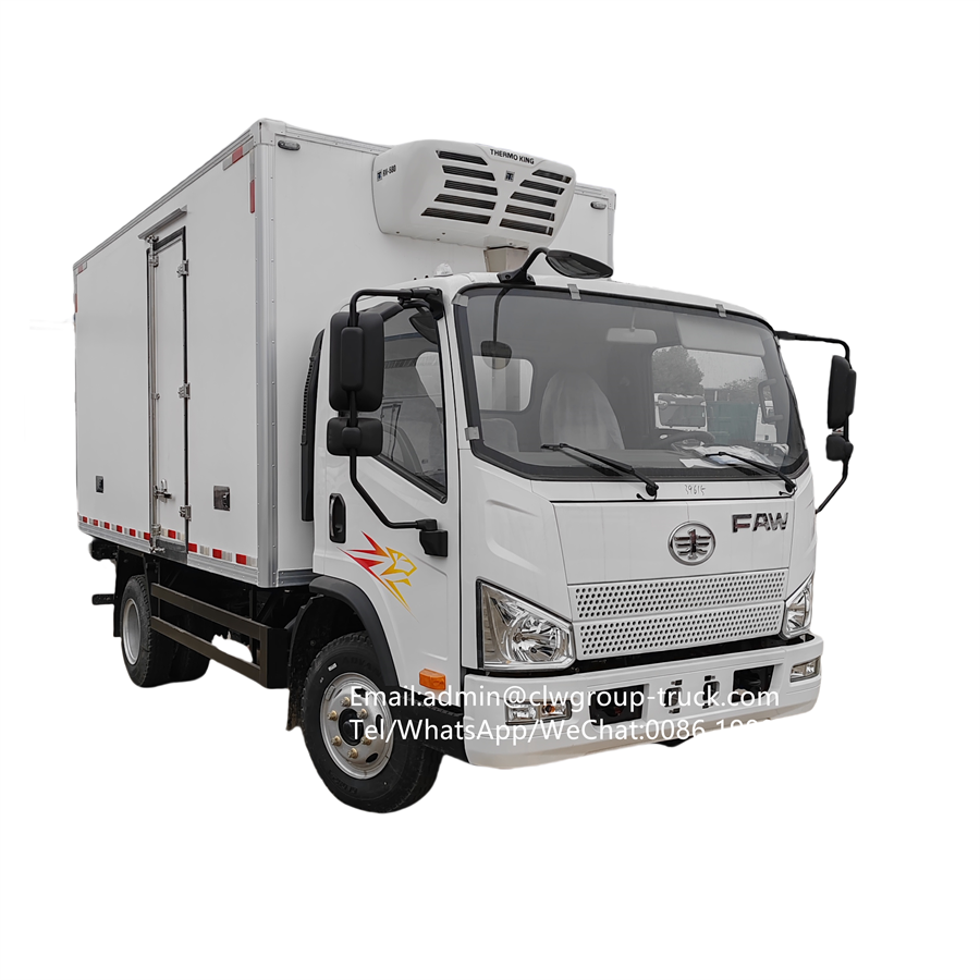 FAW yuchai130hp 4m refrigerated box reefer van small truck,Chengli Special Automobile Co.,Ltd,FAW cooling van freezer 3 tons box small refrigerated truck for sale