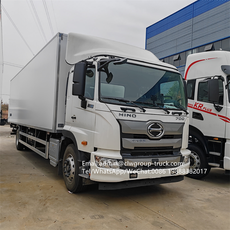 Hino 9.6m van box 6 wheeler 15 tons cold room freezer box truck,Chengli Special Automobile Co.,Ltd,Hino 4x2 6 wheeler 9.6m van box freezer mobile frozen drink truck
