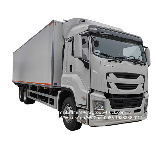 9m fiberglass meat transport Isuzu 6x4 refrigerated truck,Chengli Special Automobile Co.,Ltd,9.6m van box carrier body refrigeration isuzu refrigerated truck
