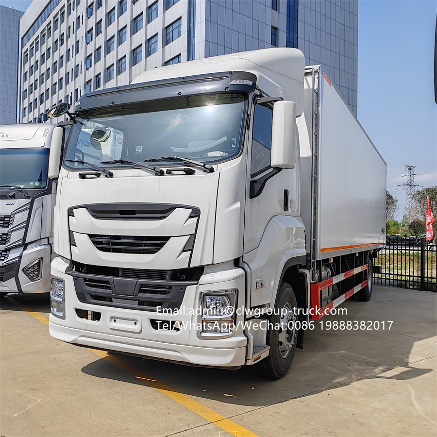 Isuzu 7.6m 205hp japanese thermo king refrigerator truck,Chengli Special Automobile Co.,Ltd,Isuzu GIGA 6 wheeler 7.6m fridge truck with meat rails freezer