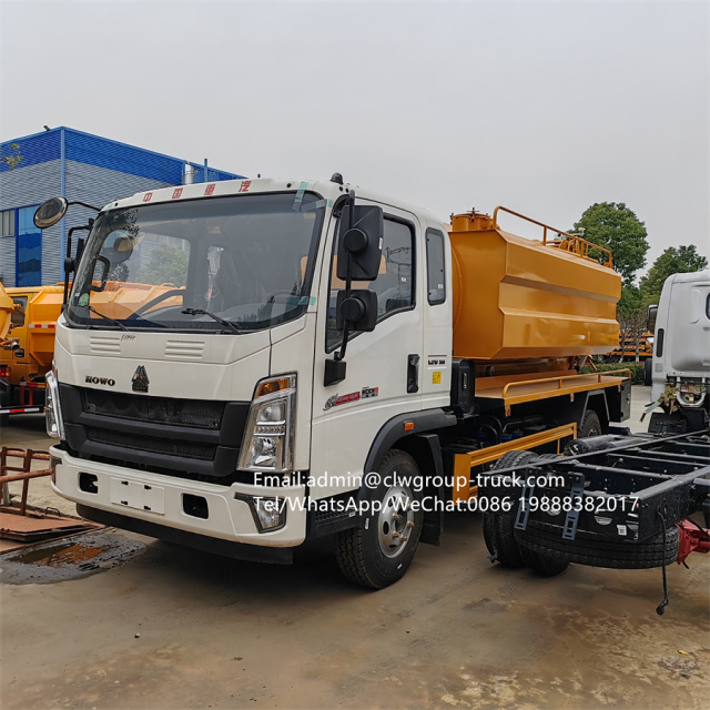 Sinotruk howo 3cbm sewage tanker 7m3 pressure tanker cleaning vacuum pump truck,Chengli Special Automobile Co.,Ltd,Sinotruk howo high pressure sewage suction and water jetting truck