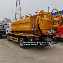 Sinotruk howo 3cbm sewage tanker 7m3 pressure tanker cleaning vacuum pump truck,Chengli Special Automobile Co.,Ltd,Sinotruk howo high pressure sewage suction and water jetting truck