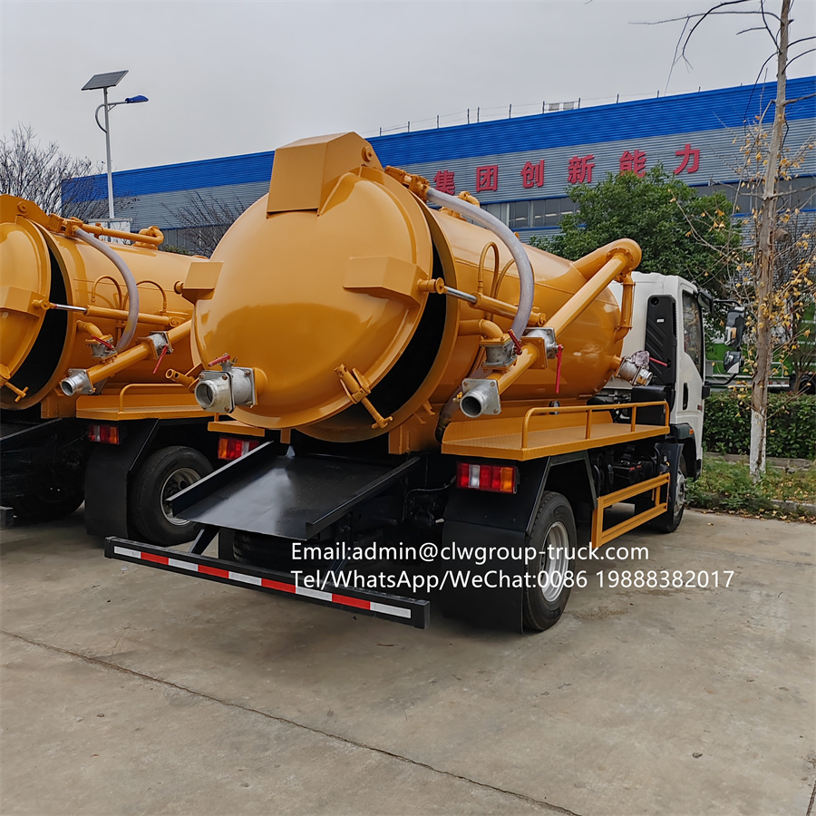Sinotruk howo 6m3 2000 gallons cleaning vacuum truck,Chengli Special Automobile Co.,Ltd,Sinotruk howo 6cbm sewage truck cleaning pump sewer vacuum truck