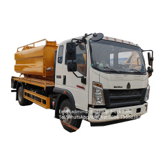 Sinotruk howo 3cbm sewage tanker 7m3 pressure tanker cleaning vacuum pump truck,Chengli Special Automobile Co.,Ltd,Sinotruk howo high pressure sewage suction and water jetting truck