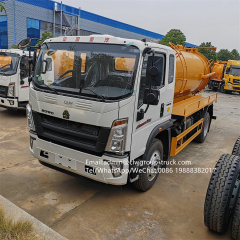 Sinotruk howo 6m3 2000 gallons cleaning vacuum truck,Chengli Special Automobile Co.,Ltd,Sinotruk howo 6cbm sewage truck cleaning pump sewer vacuum truck