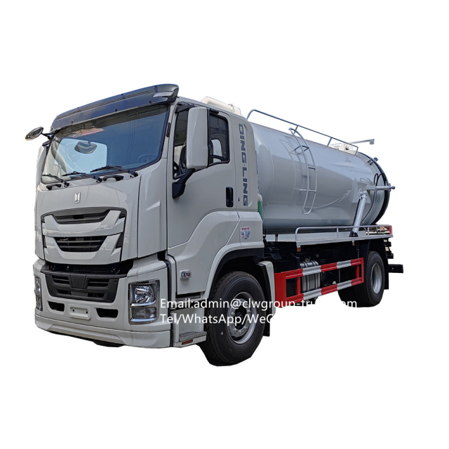 ISUZU GIGA 12tons waste water cleaning cesspool vacuum pump disposal truck,Chengli Special Automobile Co.,Ltd,ISUZU 6 wheeler 12tons waste water suction vacuum truck waste disposal