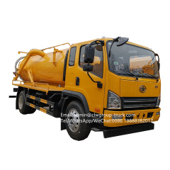 FAW weichai engine 160hp 7000 litres sewer suction sewage dumper pump truck,Chengli Special Automobile Co.,Ltd,FAW 7000litres vacuum pump suction waste disposal sewage dump truck