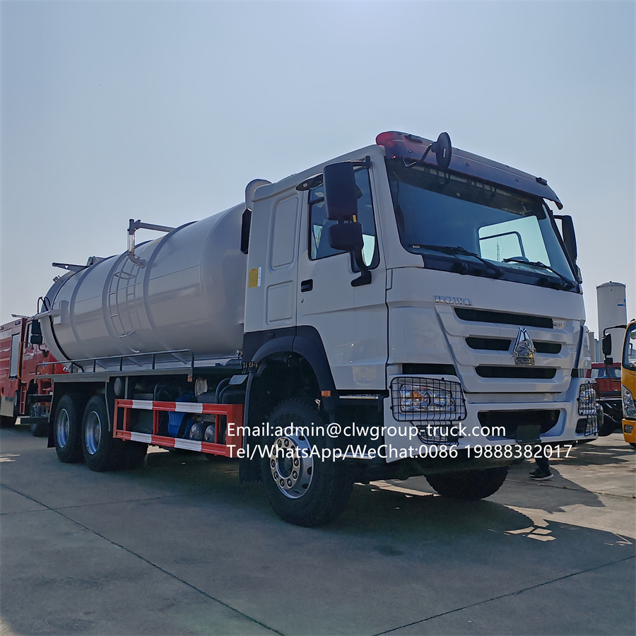 Sinotruk howo 10 wheeler 16000l 18000l vacuum removal truck,Chengli Special Automobile Co.,Ltd,Sinotruk howo 18tons 20tons vacuum pump sludge suction sewage truck