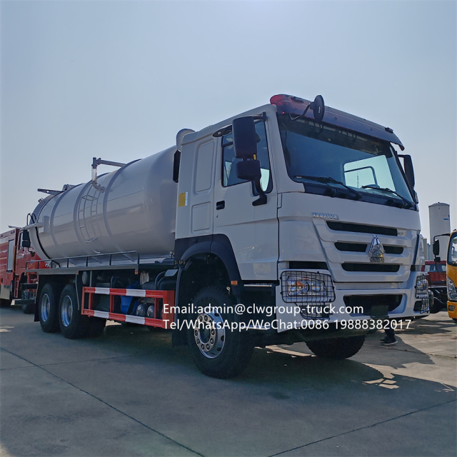 Sinotruk howo 10 wheeler 16000l 18000l vacuum removal truck,Chengli Special Automobile Co.,Ltd,Sinotruk howo 18tons 20tons vacuum pump sludge suction sewage truck