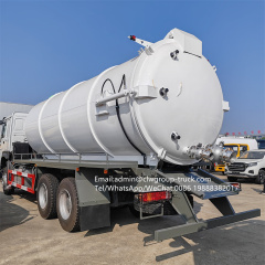 Sinotruk howo 10 wheeler 16000l 18000l vacuum removal truck,Chengli Special Automobile Co.,Ltd,Sinotruk howo 18tons 20tons vacuum pump sludge suction sewage truck