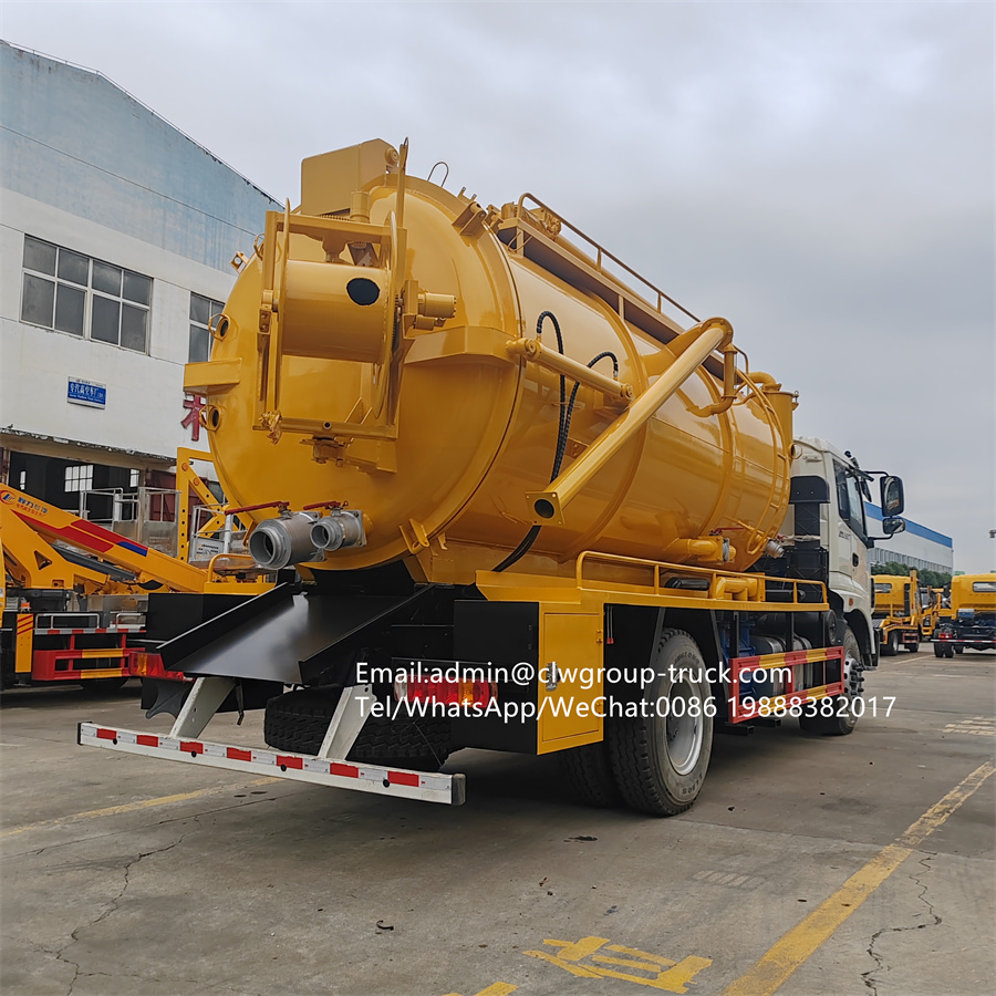 Foton  waste water cleaning sewer sludge suction combined jetting truck,Chengli Special Automobile Co.,Ltd,Foton 12tons combination sewer cleaning vacuum truck with jetter