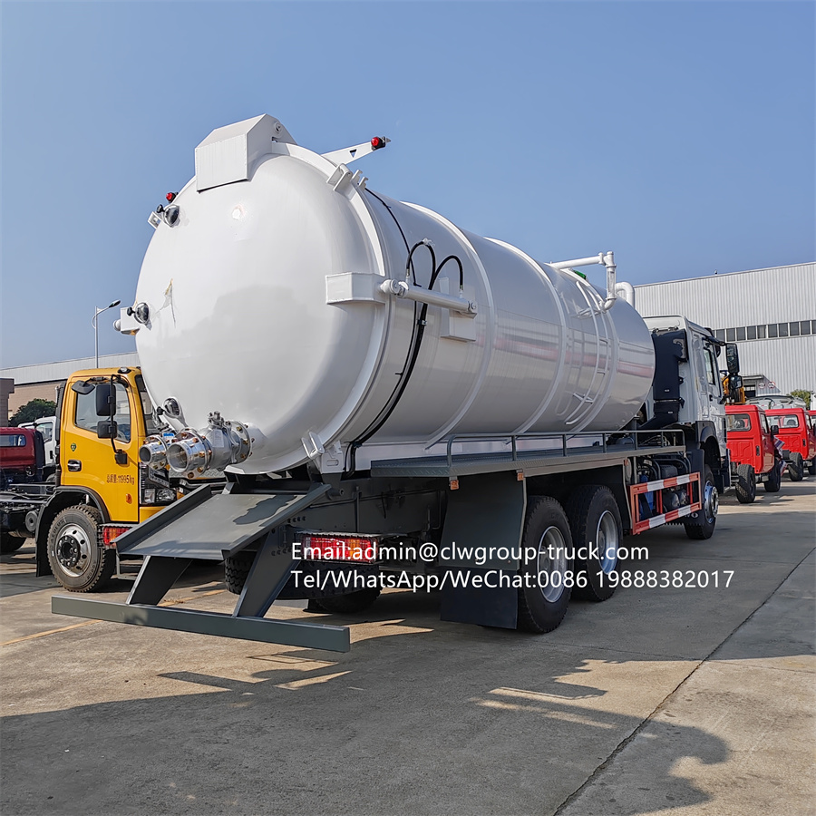 Sinotruk howo 10 wheeler 16000l 18000l vacuum removal truck,Chengli Special Automobile Co.,Ltd,Sinotruk howo 18tons 20tons vacuum pump sludge suction sewage truck