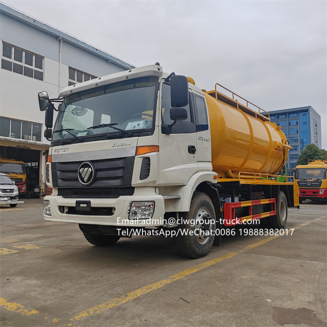 Foton  waste water cleaning sewer sludge suction combined jetting truck,Chengli Special Automobile Co.,Ltd,Foton 12tons combination sewer cleaning vacuum truck with jetter