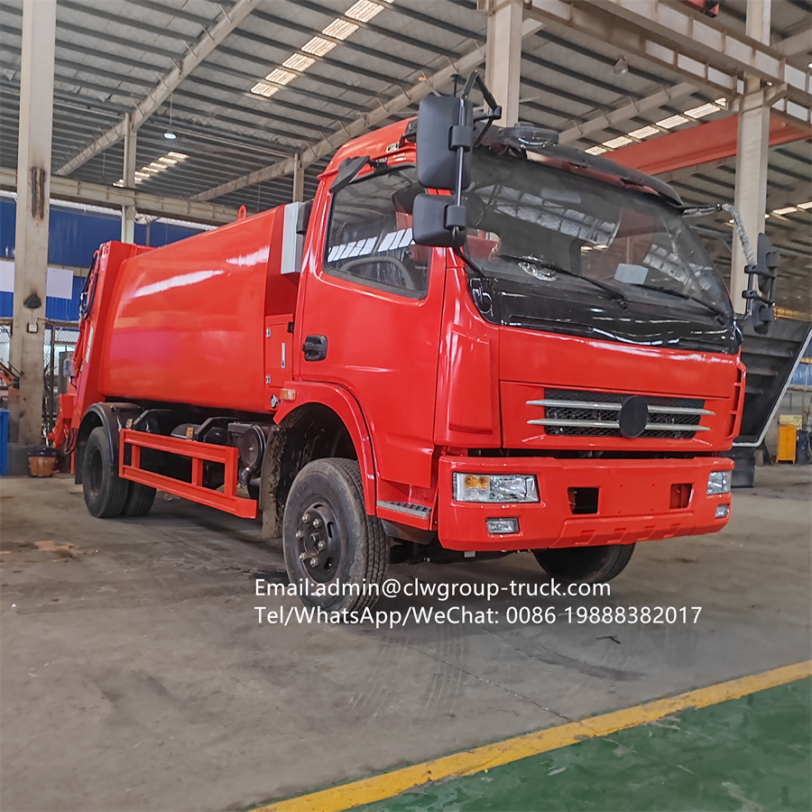 Dongfeng refuse dustbin rubbish compressor rear loader garbage truck