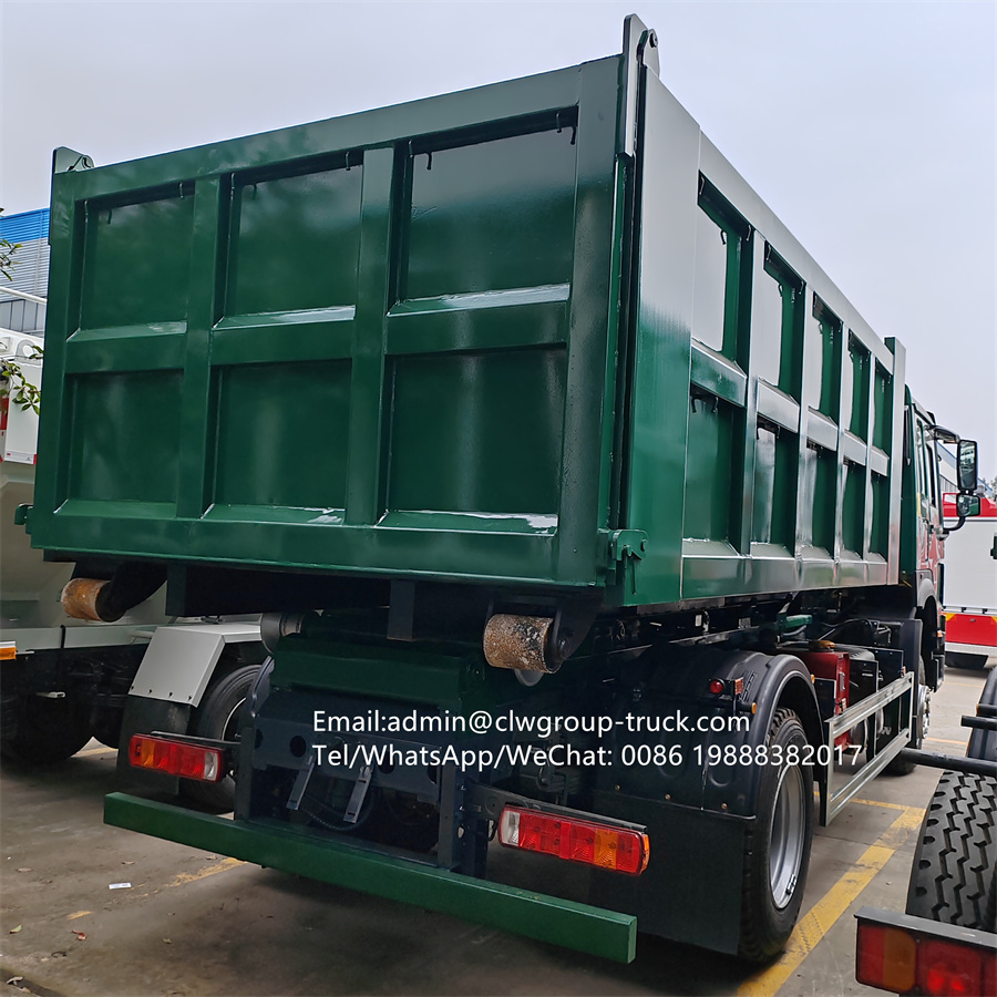 Sinotruk howo 16tons 18tons rear loading hook lift bin truck,Chengli Special Automobile Co.,Ltd,Sinotruk hydraulic mobile bin lifter 16tons roll on roll off truck