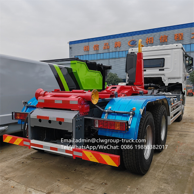 FAW 25tons rubbish bin roller hook hooklift garbage truck,Chengli Special Automobile Co.,Ltd,FAW 22tons  loader arm roll bin lifter hooklift garbage truck
