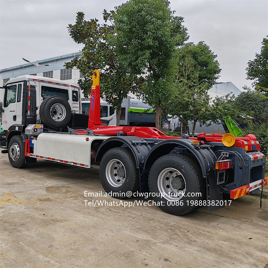 FAW 25tons rubbish bin roller hook hooklift garbage truck,Chengli Special Automobile Co.,Ltd,FAW 22tons  loader arm roll bin lifter hooklift garbage truck