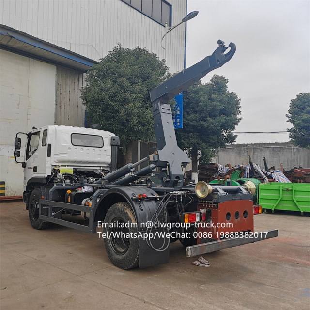 Foton 6m3 bin hook lift arm roll dumpster roll off garbage truck,Chengli Special Automobile Co.,Ltd,Foton 6 tons bin hook lift dump body dumpster roll off truck