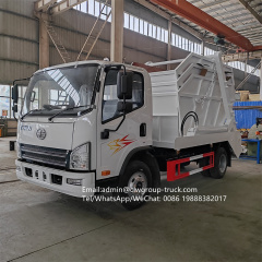 FAW 130HP 6tons skip loader garbage arm roll swing lift rubbish truck,Chengli Special Automobile Co.,Ltd,FAW 5tons skip bin container detachable garbage truck skip loader