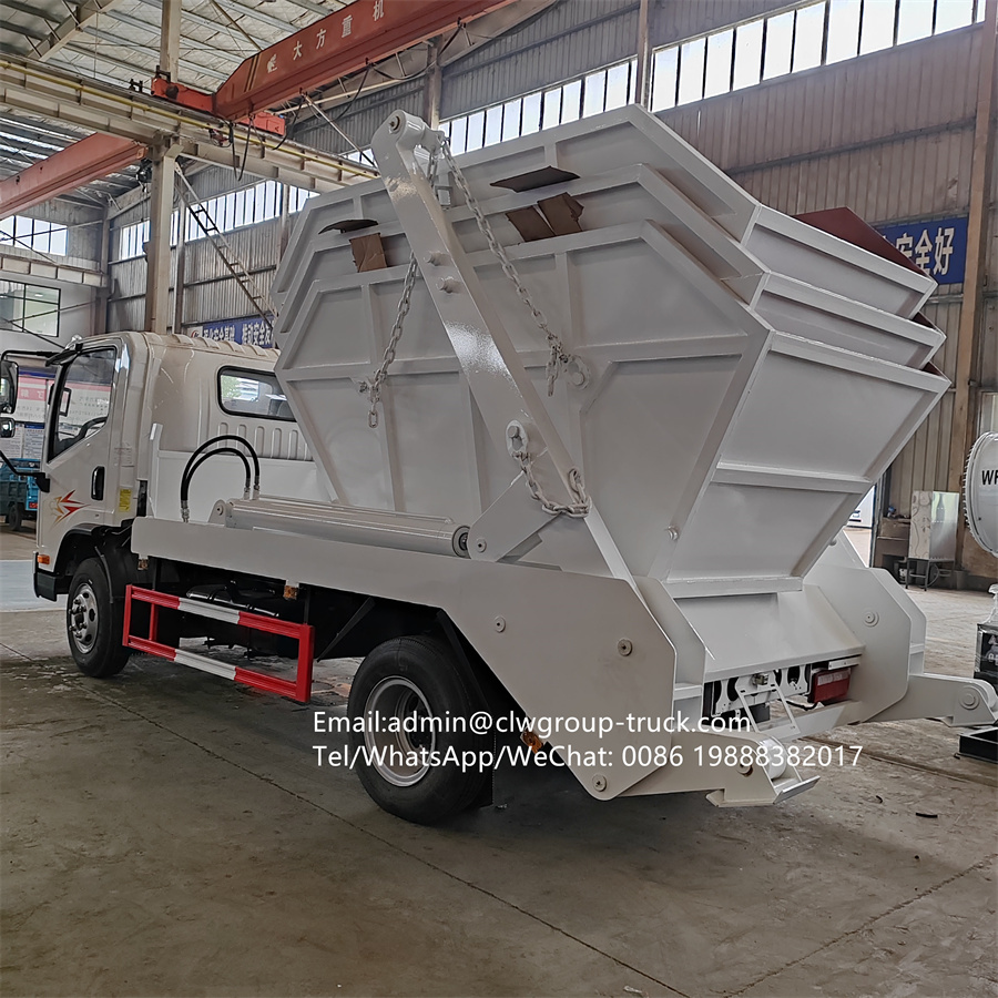 FAW 130HP 6tons skip loader garbage arm roll swing lift rubbish truck,Chengli Special Automobile Co.,Ltd,FAW 5tons skip bin container detachable garbage truck skip loader