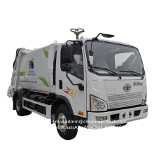 FAW 6 wheelr 6m3 7m3 trash container bin lifter garbage compactor truck,Chengli Special Automobile Co.,Ltd,FAW 5m3 6m3 7m3 waste compressor trash compactor garbage truck