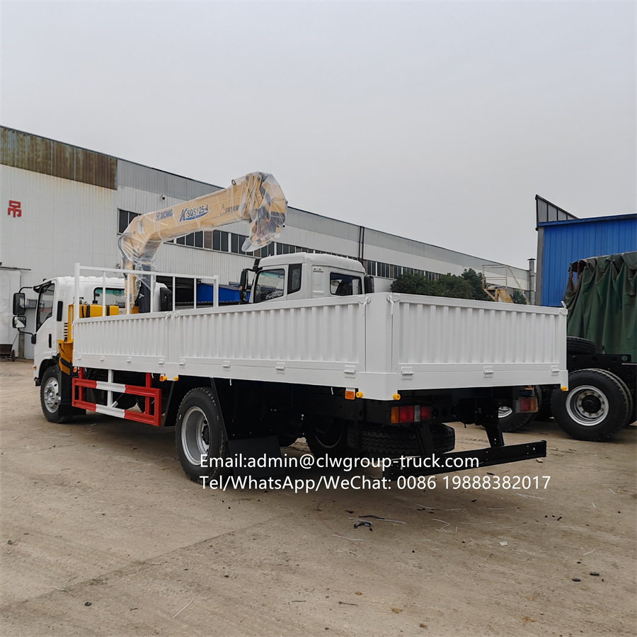 Isuzu 130hp 3.2tons 4 tons hydraulic boom crane,Chengli Special Automobile Co.,Ltd,6 wheeler self loader mobile straight arm truck crane 3.2tons 4 tons