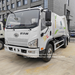 FAW 6 wheelr 6m3 7m3 trash container bin lifter garbage compactor truck,Chengli Special Automobile Co.,Ltd,FAW 5m3 6m3 7m3 waste compressor trash compactor garbage truck
