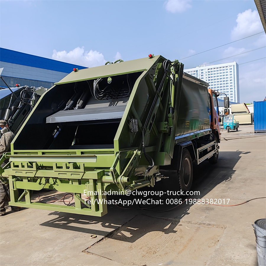 Isuzu 6m3 trash bin collector refuse garbage compactor truck,Chengli Special Automobile Co.,Ltd,Isuzu waste collector rubbish bin hydrualic refuse compactor truck