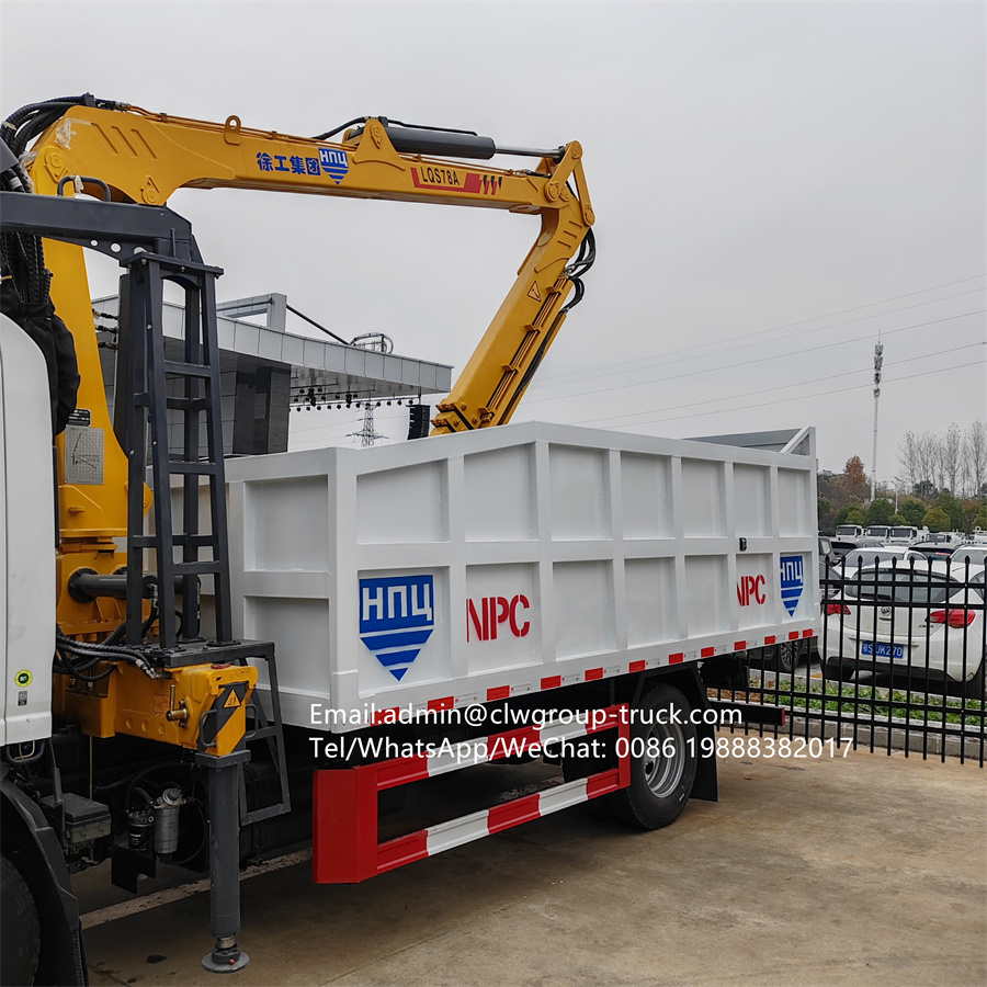 Isuzu knuckle boom truck mounted folding arm 4 tons dump truck,Chengli Special Automobile Co.,Ltd,Isuzu 4m tipper box knuckle boom 4tons knuckle dump truck crane