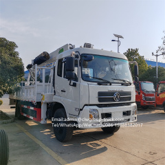 Dongfeng 8tons auger bucket boom truck crane pole installation,Chengli Special Automobile Co.,Ltd,Dongfeng crane with basket auger drill boom truck crane capacity 8tons