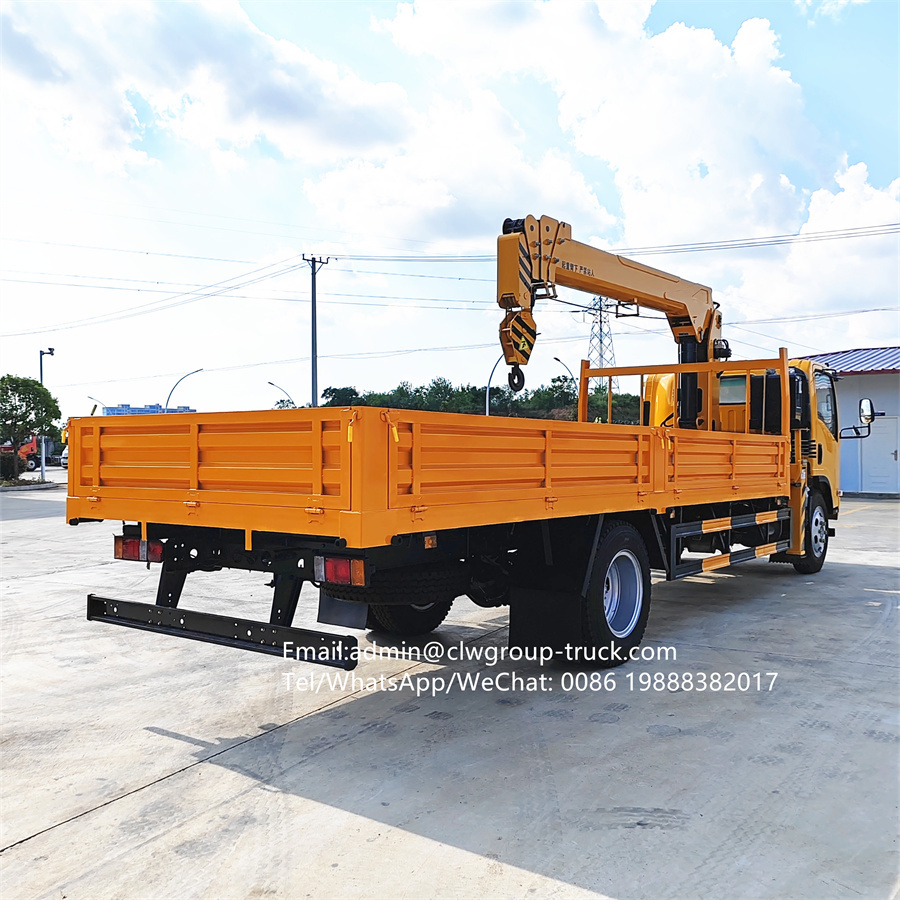 Isuzu new 4tons 5 tons telescopic boom truck mounted crane price,Chengli Special Automobile Co.,Ltd,Isuzu 4x2 4x4 hydraulic auger telescopic boom truck crane 5 tons