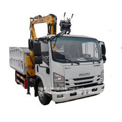 Isuzu knuckle boom truck mounted folding arm 4 tons dump truck,Chengli Special Automobile Co.,Ltd,Isuzu 4m tipper box knuckle boom 4tons knuckle dump truck crane