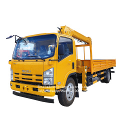 Isuzu new 4tons 5 tons telescopic boom truck mounted crane price,Chengli Special Automobile Co.,Ltd,Isuzu 4x2 4x4 hydraulic auger telescopic boom truck crane 5 tons