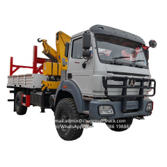 Beiben weichai 290hp 4x4 off road xcmg mobile knuckle crane 6.3tons 8tons,Chengli Special Automobile Co.,Ltd,Beiben 4x4 8tons mobile folding arm knuckle boom truck crane lift