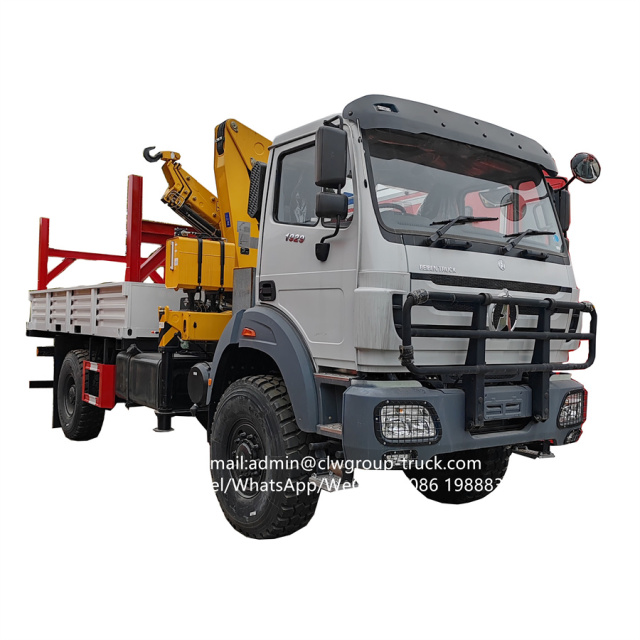 Beiben weichai 290hp 4x4 off road xcmg mobile knuckle crane 6.3tons 8tons,Chengli Special Automobile Co.,Ltd,Beiben 4x4 8tons mobile folding arm knuckle boom truck crane lift